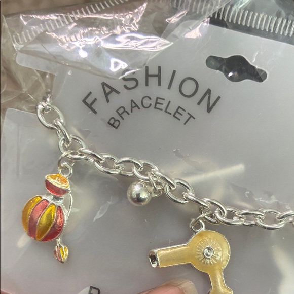 Fashion Jewelry Silver Charm Bracelet with Colorful Accents - Picture 2 of 3